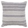 18" Gray and White Throw Pillow