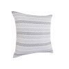 18" Gray and White Throw Pillow