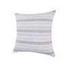 18" Gray and White Throw Pillow