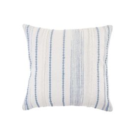 20" Blue and White Throw Pillow