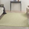 5' X 7' Green and Ivory Indoor Outdoor Area Rug