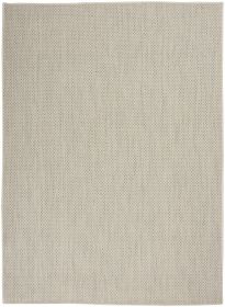 6' X 9' Ivory and Silver Indoor Outdoor Area Rug