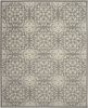 7' X 10' Gray Floral Power Loom Area Rug