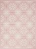 4' X 6' Pink Floral Power Loom Area Rug