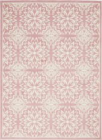 4' X 6' Pink Floral Power Loom Area Rug