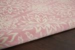 4' X 6' Pink Floral Power Loom Area Rug