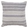 Set of Four 18" X 18" Gray Beach Chevron Cotton Zippered Pillow