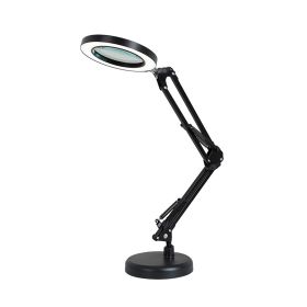 Magnifying Glass Magnifier with 64 LEDs Desk Light Table Lamp 8X Magnification 10 Levels Adjustable Brightness Dimmable 3 Colors Temperature Changing