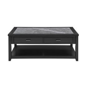 Garvine - Sintered Stone Coffee Table - Black