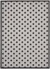 9' X 12' Black And White Gingham Non Skid Indoor Outdoor Area Rug