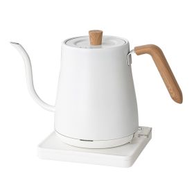 Swan Neck Slender Mouth Hand Made Coffee Maker (Option: A White Wood Grain-US)