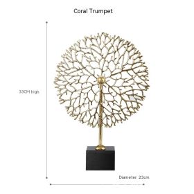 European Entry Lux Metal Sea Tree Coral Decoration Living Room Entrance Crafts Display (Option: Small Size)