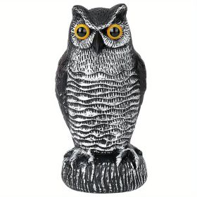1pc Owl Decoy To Scare Birds Away, Fake Owl Scarecrows, Pigeon Deterrent, Plastic Owl Statue For Outdoor Garden Balcony Porch Yard (Model: HBXMTY-2018-2)