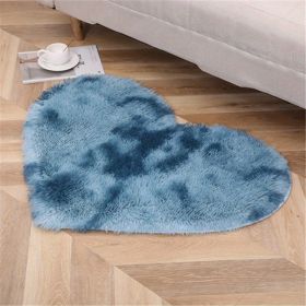 1pc, Tie-dye Silk Wool Area Rug, Plush Carpet, PV Velvet Floor Mat, 27.56*31.5inch (Color: Tie Dye Sapphire Blue)
