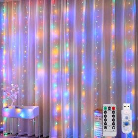 3m Usb Window Curtain Lights Remote Control 8 Modes Garland (Style: X)