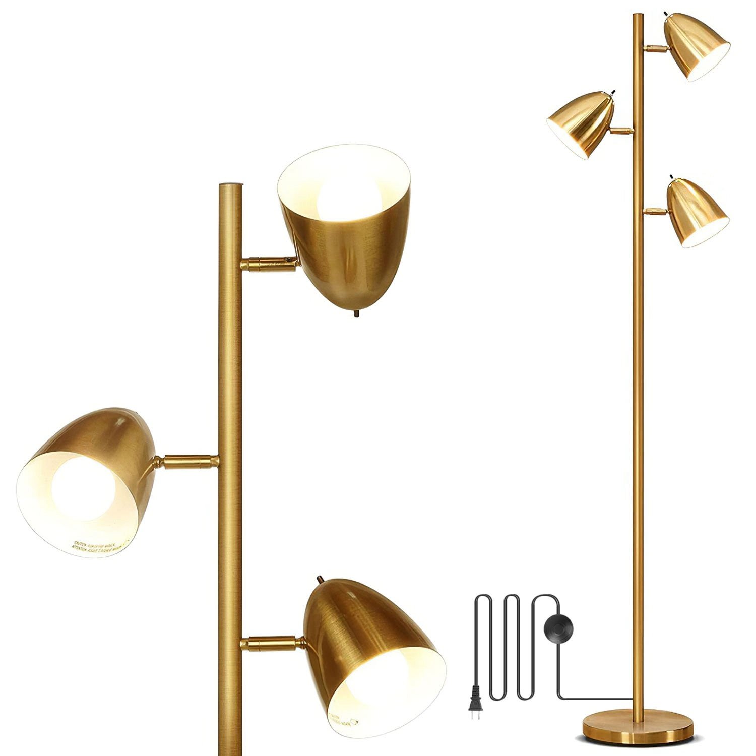 Black Tree Standing Floor Lamp Metal 3 Color Temperature Reading LED Bulb Light 360 Degree Adjustable Individual Separate Switch Living Room Bedroom O Black Tree Standing Floor Lamp Metal 3 Color Temperature Reading LED Bulb Light 360 Degree Adjustable Individual Separate Switch Living Room Bedroom O