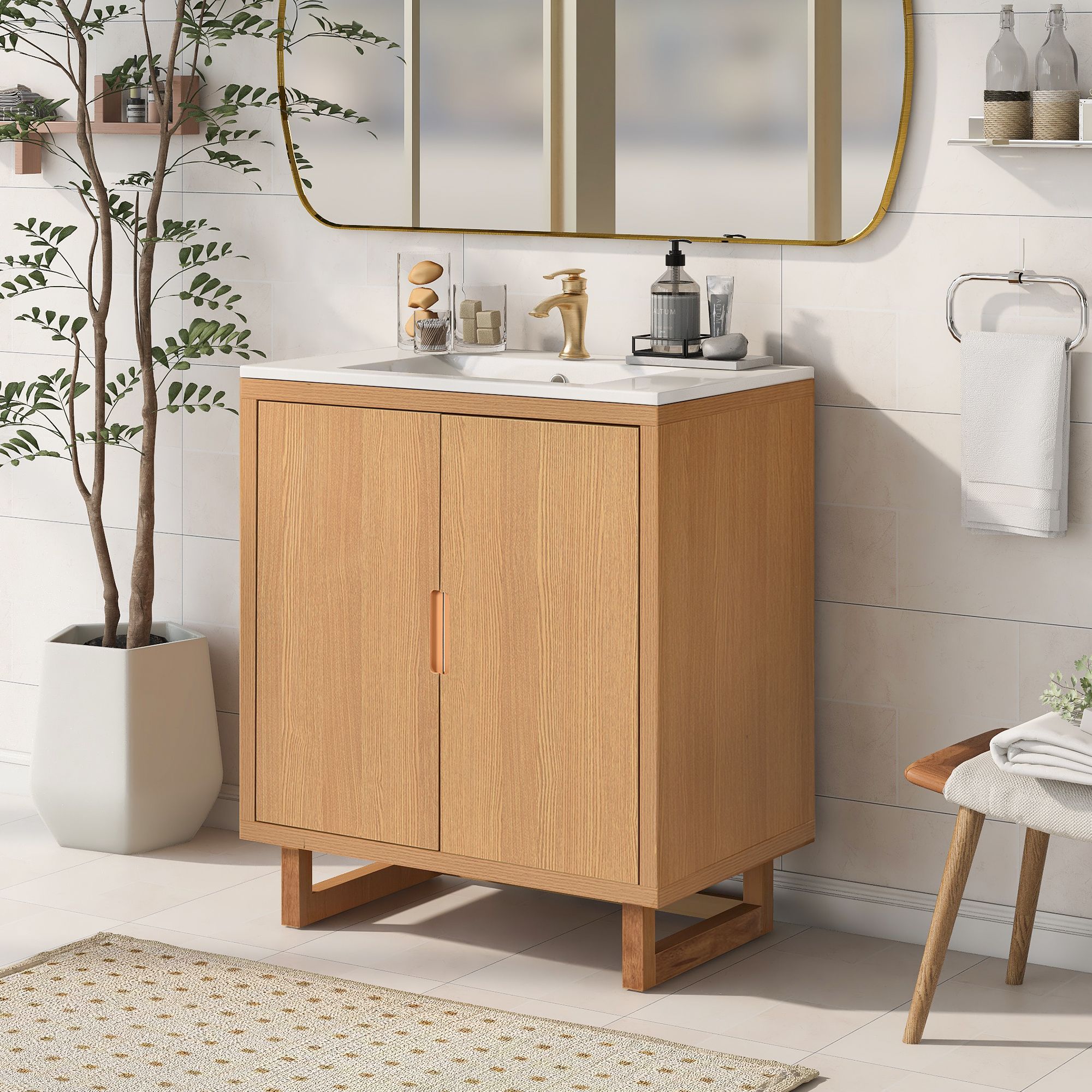 30" Bathroom vanity Set with Sink, Combo Cabinet, Bathroom Storage Cabinet, Solid Wood Frame 30" Bathroom vanity Set with Sink, Combo Cabinet, Bathroom Storage Cabinet, Solid Wood Frame