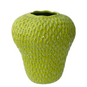 Creative Design Strawberry Ceramic Vase (Option: Large Green)