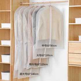 Clothes Hanger Clothes Dress Coat Dust Cover Home (Option: White-M60x100cm-1PC)