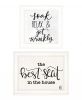 Set Of Two The Best Seat in the House Print Bathroom Wall Art