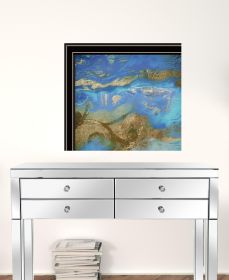 Set Of Two Perisse Cobalt Print Wall Art (Framed: Black, Style: 1)