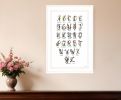 Flower Alphabet Print Wall Art