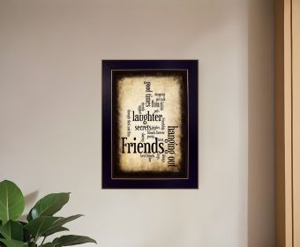 Friends Print Wall Art (Framed: Black, Style: 2)