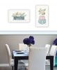 Set Of Two Floral Pumpkins Print Wall Art