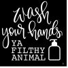 Wash Your Hands Print Bathroom Wall Art