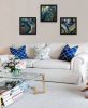 Set Of Three Deep Blue Print Wall Art